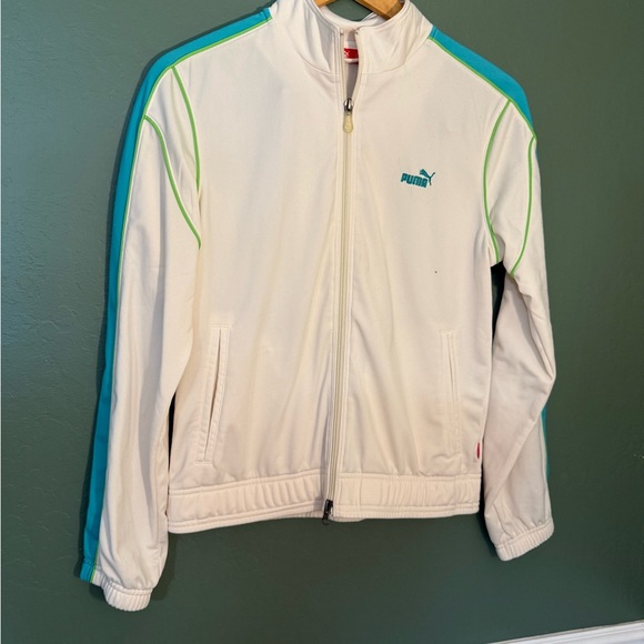 Puma Women’s White Track Jacket Size M - Picture 1 of 5